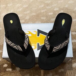 Black and Tandem Flip Flops